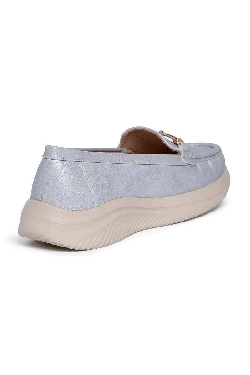 Geoomnii SILVER Geoomnii Closed Flat Shoes for Women – Comfortable Slip-On Ballet Flats for Office, Daily Wear & Casual Use for Women | Best Price UAE